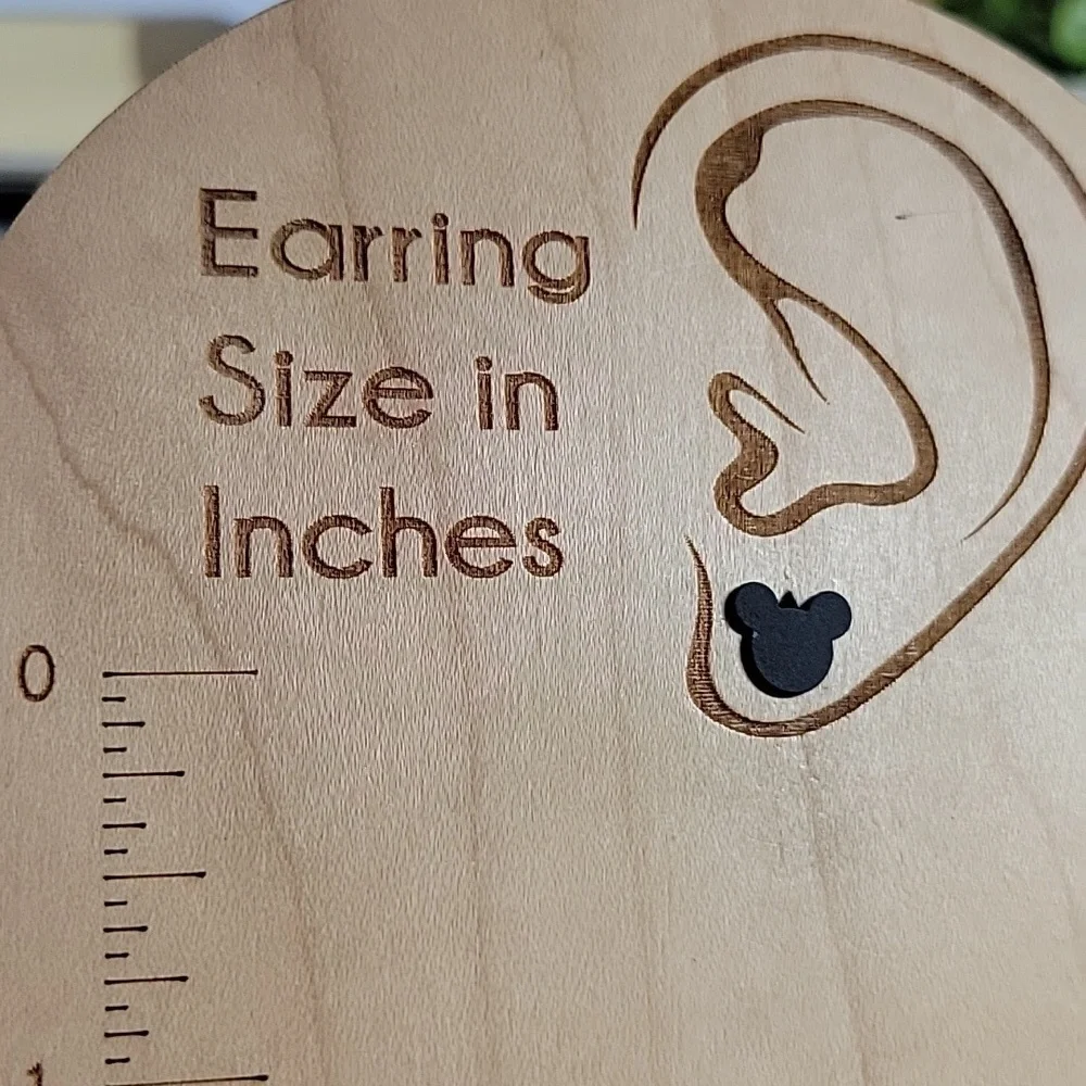 Mickey Mouse Stud Earrings, black - Picture 3 of 4